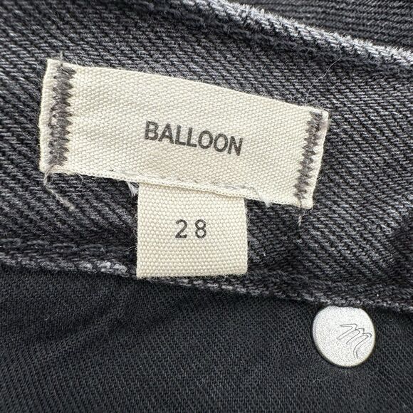 Madewell The Ballon  NWT‎ Wide Leg Jean Women's Sz 28  Pockets Black - Picture 10 of 16